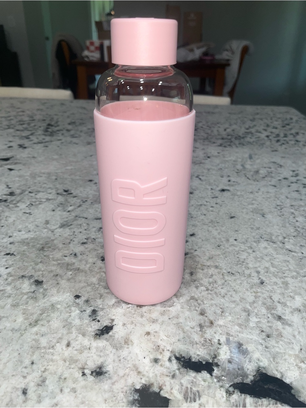 Dior Pink Silicone-Sleeve Glass Bottle